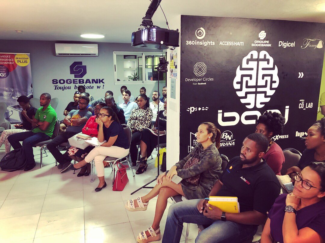 marcalainb's tweet photo. OMG @Christinesntim from @HaitiTSummit is currently on fire at @banjht teaching Haitian women how to monetize their brand! #HaitiTechWeek #TechWeek @TechweekInc #HaitiTechSummit2018 https://t.co/MGcJIyIwYB