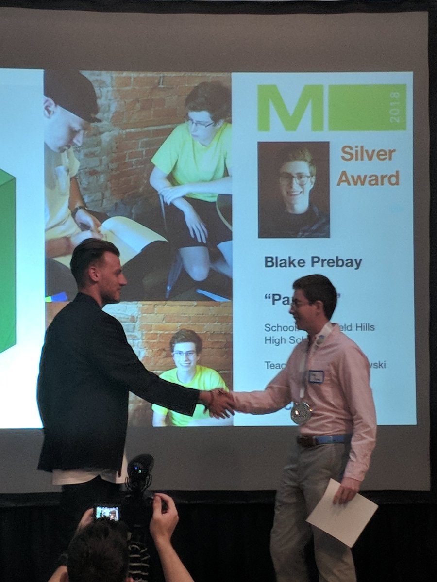 glasr333's tweet photo. Congratulations to Noah Kellman and Blake Prebay, both honored in A2 by Michigan Design Council for creating innovative design solutions! Thx also to their teacher, Mr. Z! @bhschools @CHollerith @tjbidlack https://t.co/7jlkazvuxU