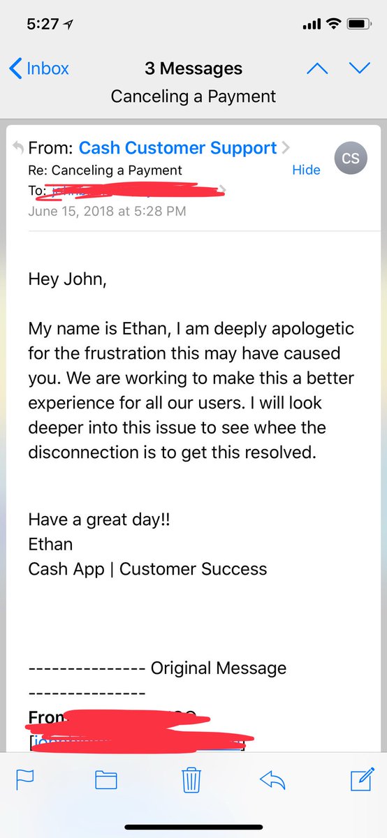 SquareCashSucks's tweet photo. @CashSupport @FeStove They’re awful. They’ve been ignoring me for weeks.  See they close my case after 2 days saying it’s been 2 weeks. https://t.co/UhI9YTQ9OB