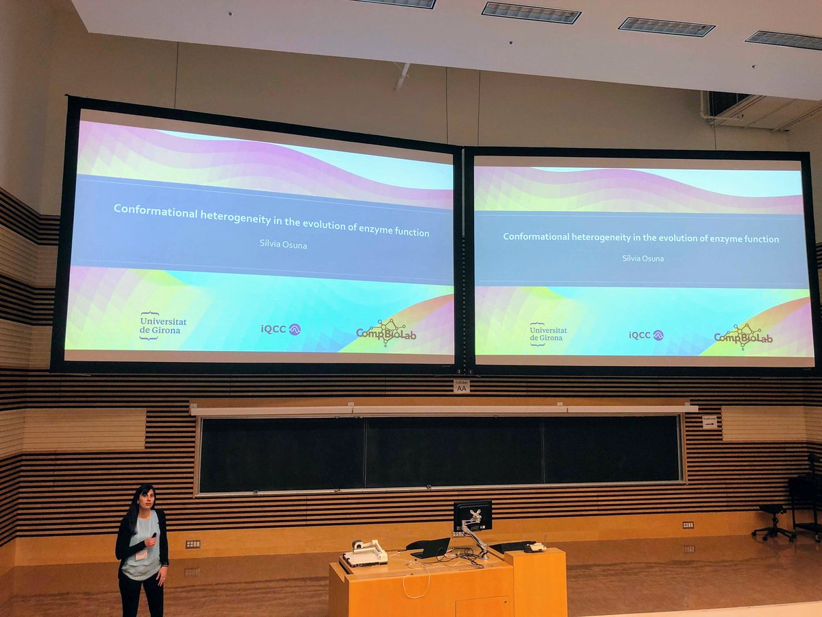 Roberto Chica Lab (@chica_lab) on Twitter photo Silvia Osuna (<a href="/CompBioLab_IQCC/">CompBioLab</a> ) describes her computational analysis of enzyme dynamics at #PEC2018. Silvia Osuna (<a href="/CompBioLab_IQCC/">CompBioLab</a> ) describes her computational analysis of enzyme dynamics at #PEC2018.