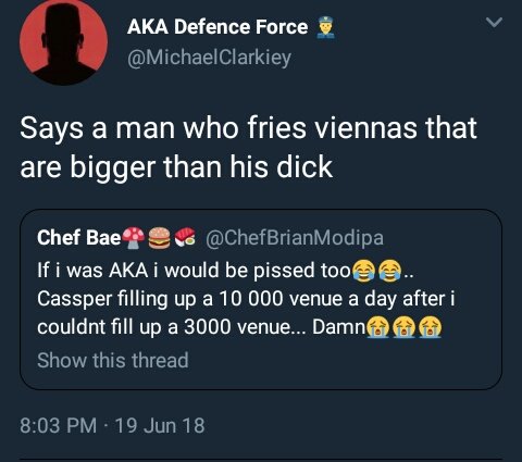 edwardaaron9's tweet photo. AKA Defence Force is on a new level of savagery 😂😂😂😂😂😂😂😂😂😂😂😂���� https://t.co/mN9ktiAVOT