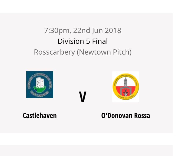 RossaGAA's tweet photo. UPCOMING FIXTURE Friday 22nd June, @CorkLGFA Division 5 Football League final, @RossaGAA V @CastlehavenGAA in @CarberyRangers (New Town pitch) at 7-30pm #rossagaa #rossasabú https://t.co/igN6VJ2T6W