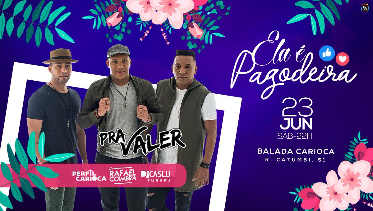 Lylycarol's tweet photo. Nesse sabado GRUPO PRA VALER no Balada carioca !

#ELAÉPAGODEIRA
#VEMPROBALADA

https://t.co/VG4xbaEyrE https://t.co/lThrKQ99de
