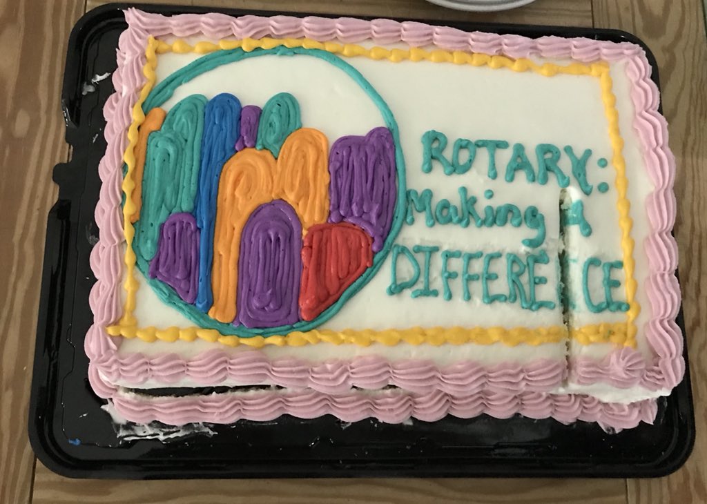 RotaryStJohnsNW's tweet photo. The cake is cut! #RotaryMakingaDifference https://t.co/9FSjo8xEWC