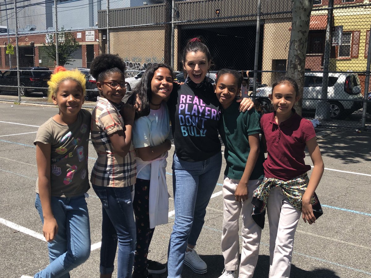 Thank you <a href="/MsRebeccaBlack/">Rebecca Black</a> and <a href="/PlayworksNYNJ/">Playworks NYNJ</a> for the very special visit today!!! I hope you had as much fun as we did!! <a href="/PS76Q/">PS76Q William Hallet</a> #76learns #nomercyinfoursquare