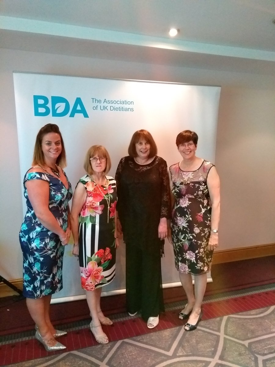 BDANIreland's tweet photo. At BDA Awards and Honours dinner: Victoria Gray (Mary Turner Award), Pauline Mulholland (Hon. Treasurer), Lynne Thomas (Ibex Award) and Claire Holmes (NI Board Chair). #BDAAwards #BDANI https://t.co/vuiOBPU1au