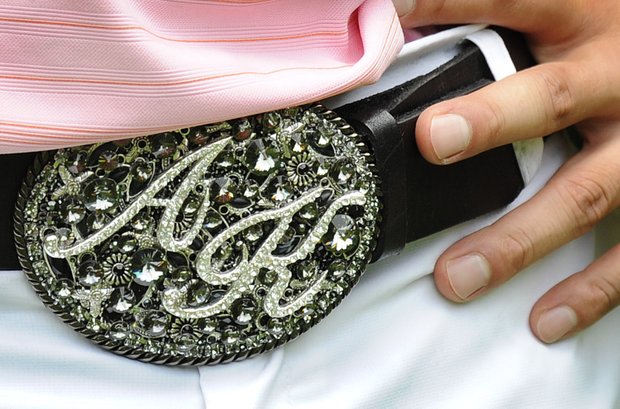 Happy 33rd Birthday to Anthony Kim, the King of Belt Buckles. Someone gift him a \"33\" belt buckle, please. 