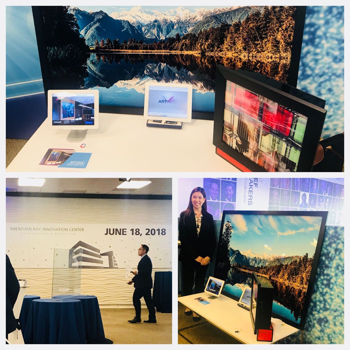 ARTVEOLI's tweet photo. Artveoli Team at #SVIEF 2018 Demo Event #freshair #cleanair #airpanel #changingair https://t.co/QmRXUac3ro