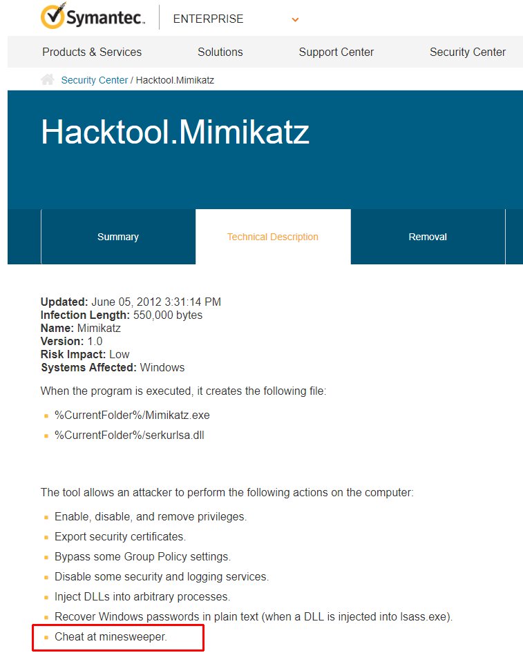Not a big fan of their strange products, and the description is soooo outdated, but I really like to see #Symantec worry about the smooth running of the Minesweeper. #fairplay
