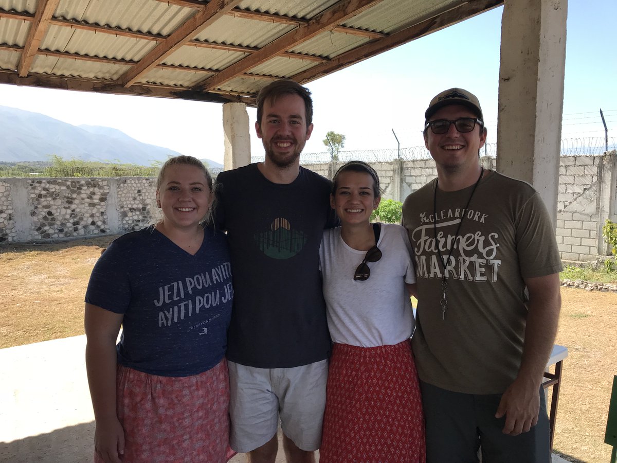 ILiveBeyond's tweet photo. Our first round of summer interns got to Haiti yesterday! We are very excited to welcome Morgen, Jonathan, Annie, and Parker who will be with us for the summer. #livebeyond #summerinters https://t.co/wORgntRCyD