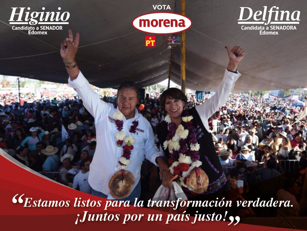 delfinagomeza's tweet photo. Estamos a pocos días de la transformación de #México, la esperanza se ha fortalecido a favor de los mexicanos y el próximo 1° de julio empuñaremos la mano con la victoria.

¡Súmate! #VotaMorena #JuntosHaremosHistoria #AmloPresidente https://t.co/Kkat1RGuLn
