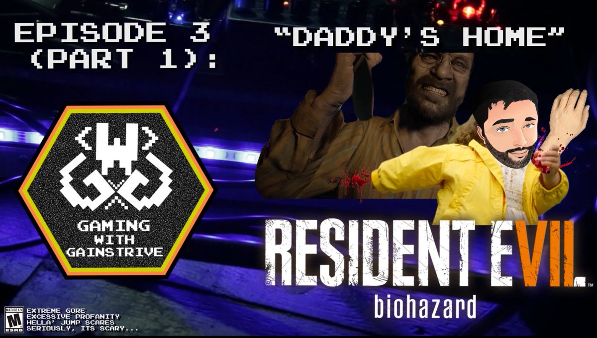 GainstriveBand's tweet photo. Episode 3 (Part 1) of Gaming With Gainstrive is out now! Buckle in for big scares and hilarious memes as Dave plays Resident Evil 7: Biohazard while hooked up to a HEART MONITOR!

https://t.co/iEX1gRoJjZ

#ResidentEvil #gamer #AlternativeRock #indie #Gainstrive #LetsPlay https://t.co/ialMpFX7Ic