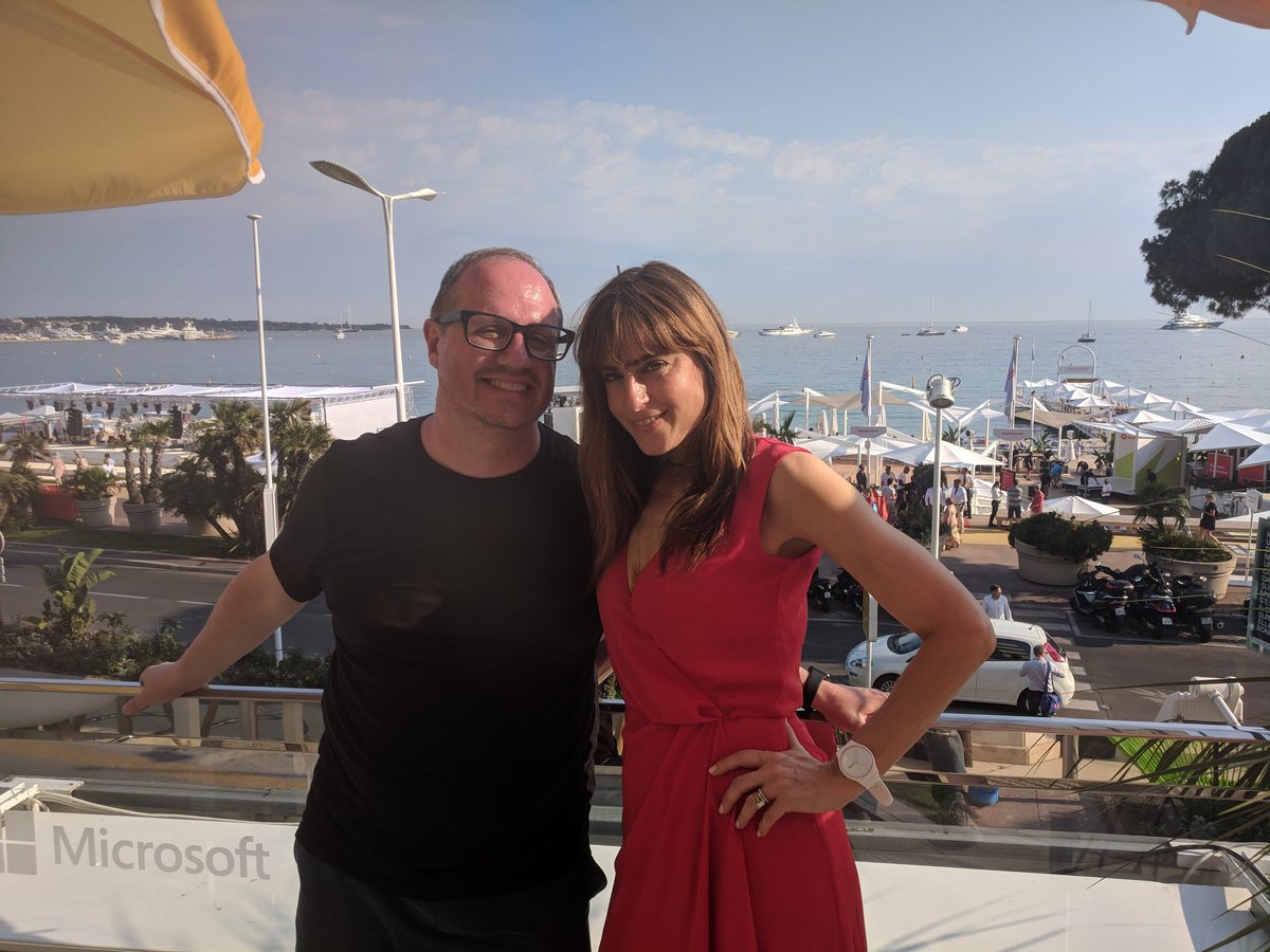 aposner's tweet image. Had the Best time with the brilliant &amp;amp; bold, Geoffrey Colon, doing our on-camera show: Fashion meets Tech Wiil post show tomorrow! #strategy #strategyfest #CannesLions #canneslions2018 #APCannes🎬