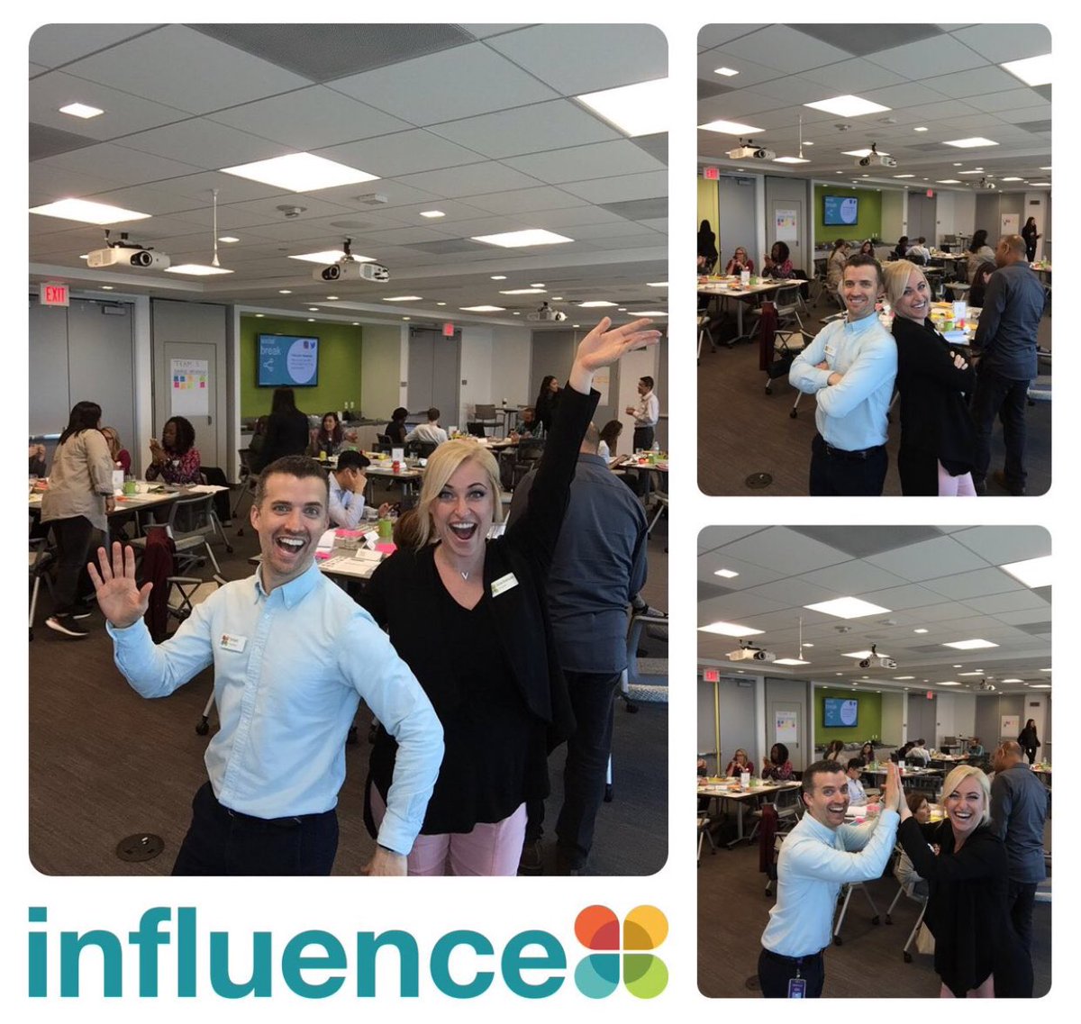 Hardcore INFLUENCE work happening over here today! Photobooth and all! Working with an AMAZING group of professionals this week! Shout out to the best Talent in the biz @bmaslow 👩🏼‍🏫👨🏼‍🏫 @talentlabnbcu #influenceNBCU