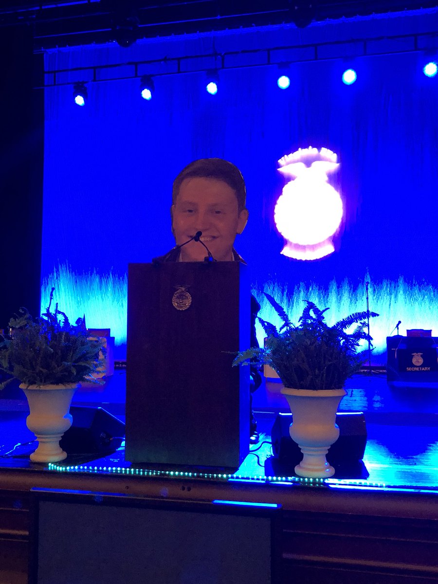 AggieEagles's tweet photo. #flatChris is putting in his final touches for his Retiring Address tonight!! Stay tuned while we go live for his speech later tonight! #no1Kuhler @VirginiaFFA #VAFFA92 https://t.co/dTczuLS82h