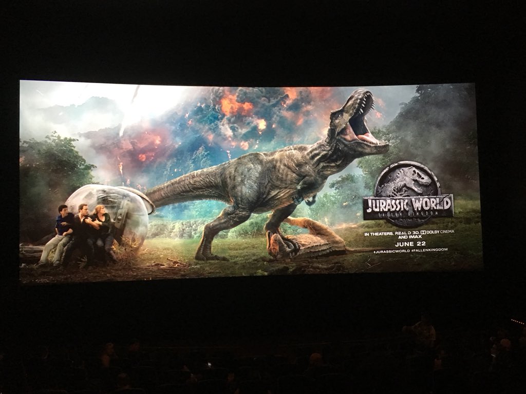 About to screen Jurassic World Fallen Kingdom. #jurassicworld #fallenkingdom #universalpartner @JurassicWorld
