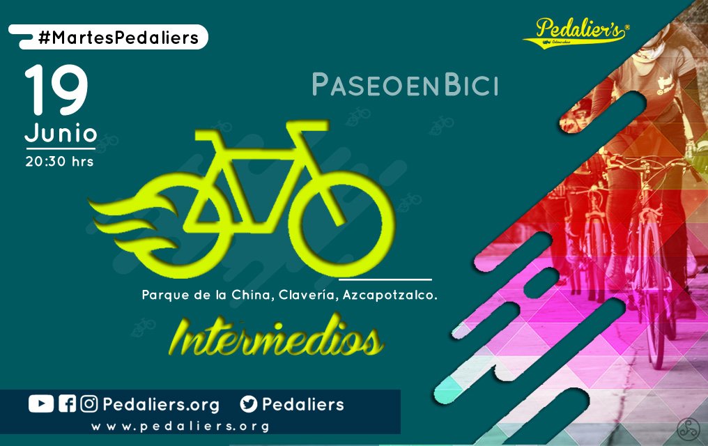 #MartesPedaliers
Te invitamos a nuestra rodada.  Es hoy por la noche !!!
#SúbeteAlaBici
#Bici
#Bicicleta
#BiciEnLaCiudad