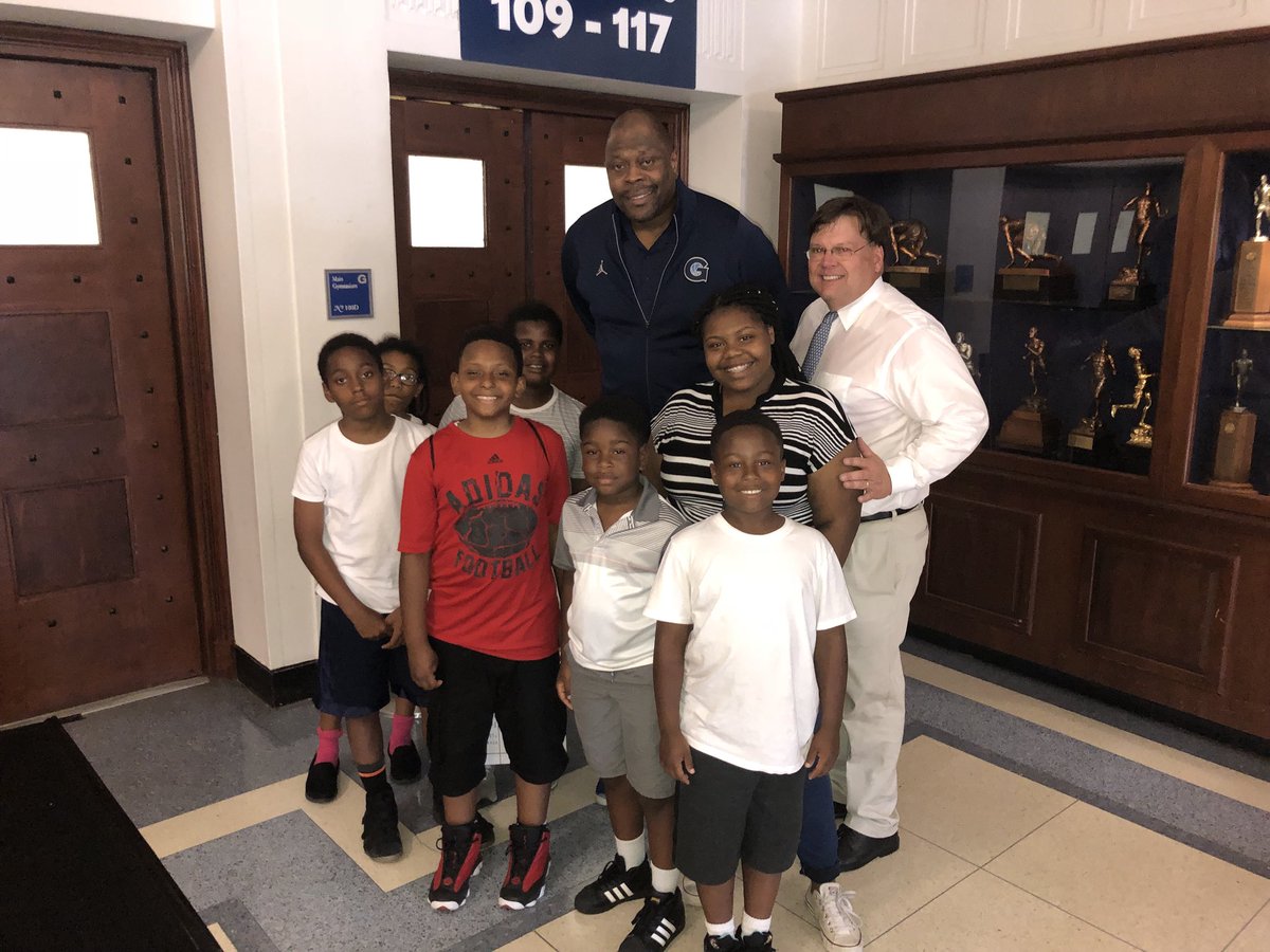 Current SLS and <a href="/BWSchool/">Bishop John T. Walker School for Boys</a> students met the legendary <a href="/CoachEwing33/">Patrick Ewing</a>, Head Coach of <a href="/GeorgetownHoops/">Georgetown Hoops</a> during our visit to <a href="/GeorgetownHoyas/">Georgetown Hoyas</a> #Hoyasaxa