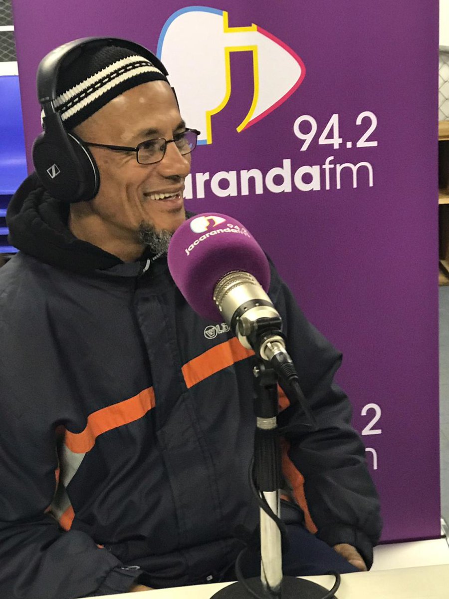 JacaBreakfast's tweet photo. #JacaBreakfast @MartinBester chats to Abduraghiem de Klerk, the school foreman, about the money raised for #ProjectWaterdrop and how the money will be used. https://t.co/Fwv8KQLoPs