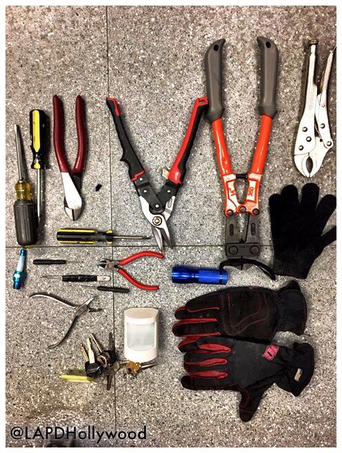 Simple tools but they can create so much havoc for victims. Fortunately we have some of the best trained officers that work daily to keep thieves off our streets. Thx <a href="/LAPDHollywood/">LAPD Hollywood Division</a> for continuing the relentless pursuit of safeguiding lives &amp; property-remember #LockItHideItKeepIt