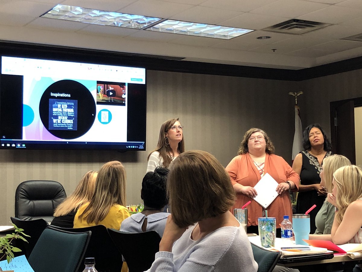 kelli_lane's tweet photo. Pitches from day one. The challenge today was for teams to think big on how students can showcase their learning over time in HCS. #hcsfseedlab #hscstrong Year two Lab members are tackling the same challenge. https://t.co/FbuAmbP4Di