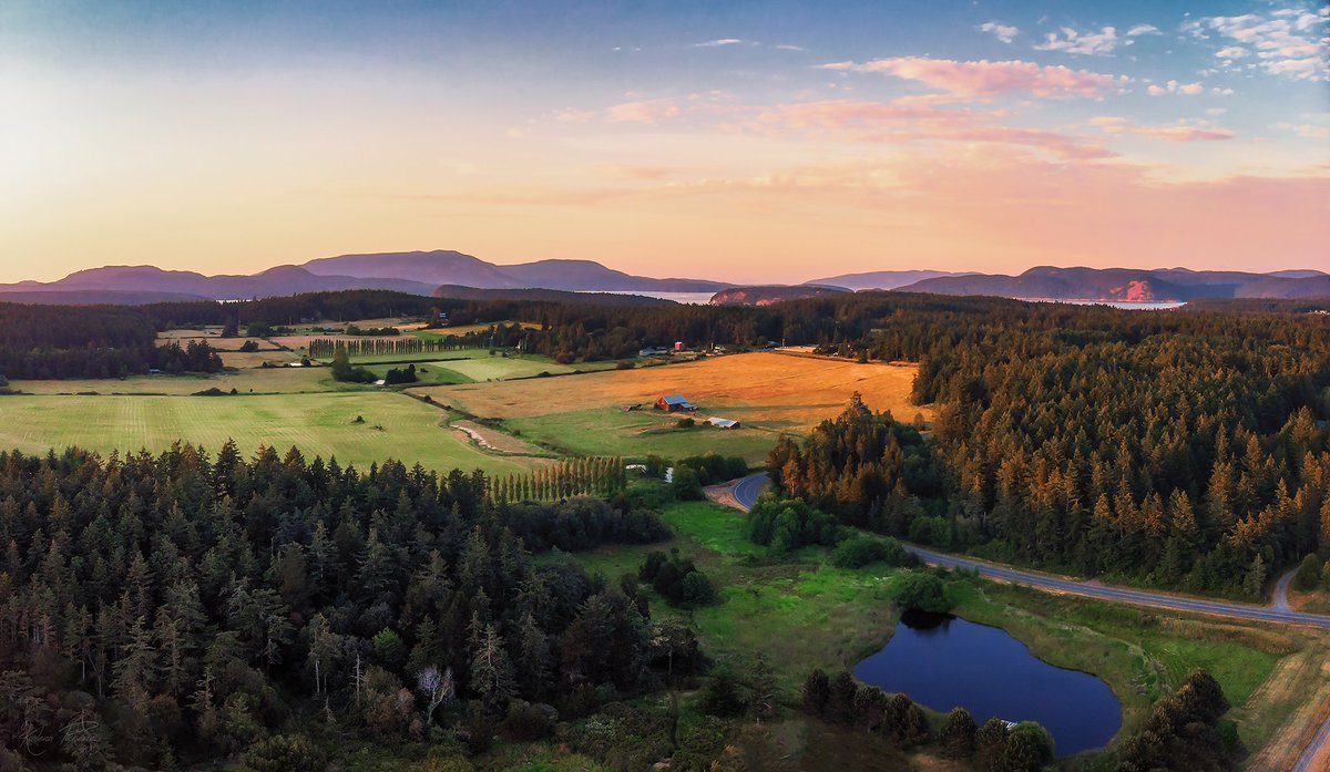 LVPLopezIsland's tweet photo. Golden #hay #fields on the north end of #beautifullopezisland this evening #lopezisland #sanjuanislands @visitSJIslands #pnw #rural #agriculture #farming #slopez #farmtotable #komoLOZ #soNorthwest #countrylife #drone #dji #mavicair #aerialphotography #aerial https://t.co/7IobPMFQoM