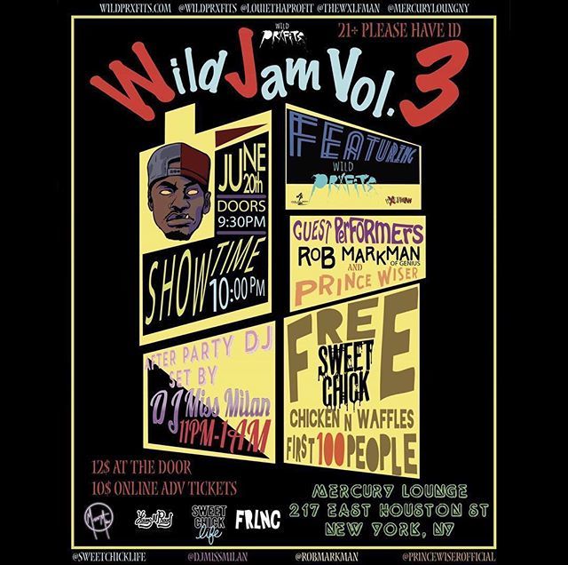 TechAndMusicFan's tweet photo. Tomorrow night it’s going down. The @wildprxfits are having their #WildJam and it’s going to be a movie. @louiethaprofit & @thewxlfman aren’t playing. They have @princewiserofficial & @robmarkman coming through to tear it down. They have the amazing @djm… https://t.co/eFOWWku6rq https://t.co/dN96IXwKeq