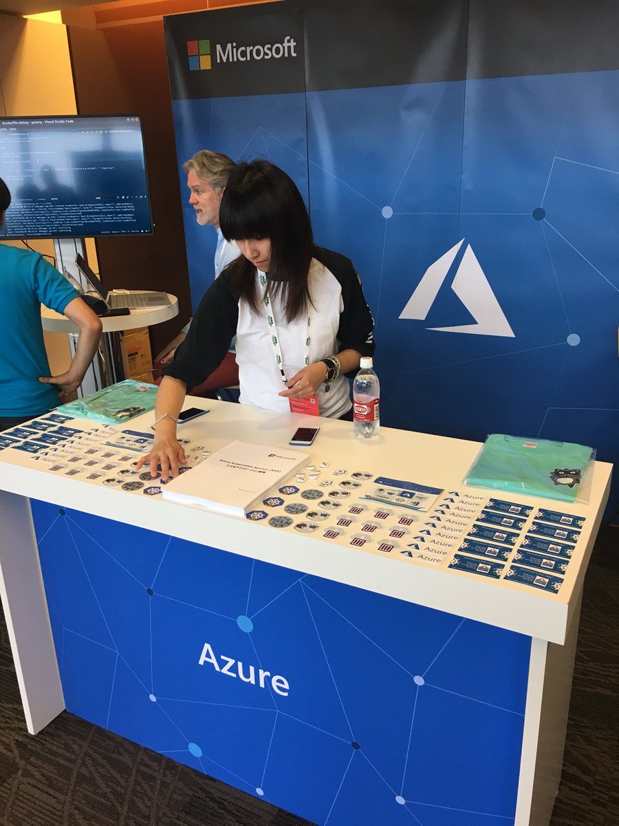 Come get your sticker fix and hear about @azure #kubernetes #service and @azure #container #instances!!! #opensourcesummit