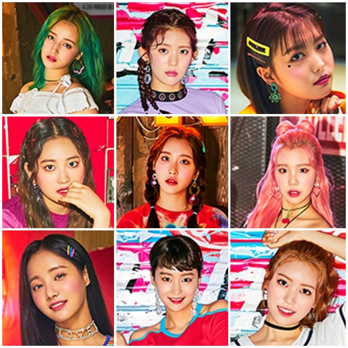 Momoland (모모랜드) originally consisting of 9 members.