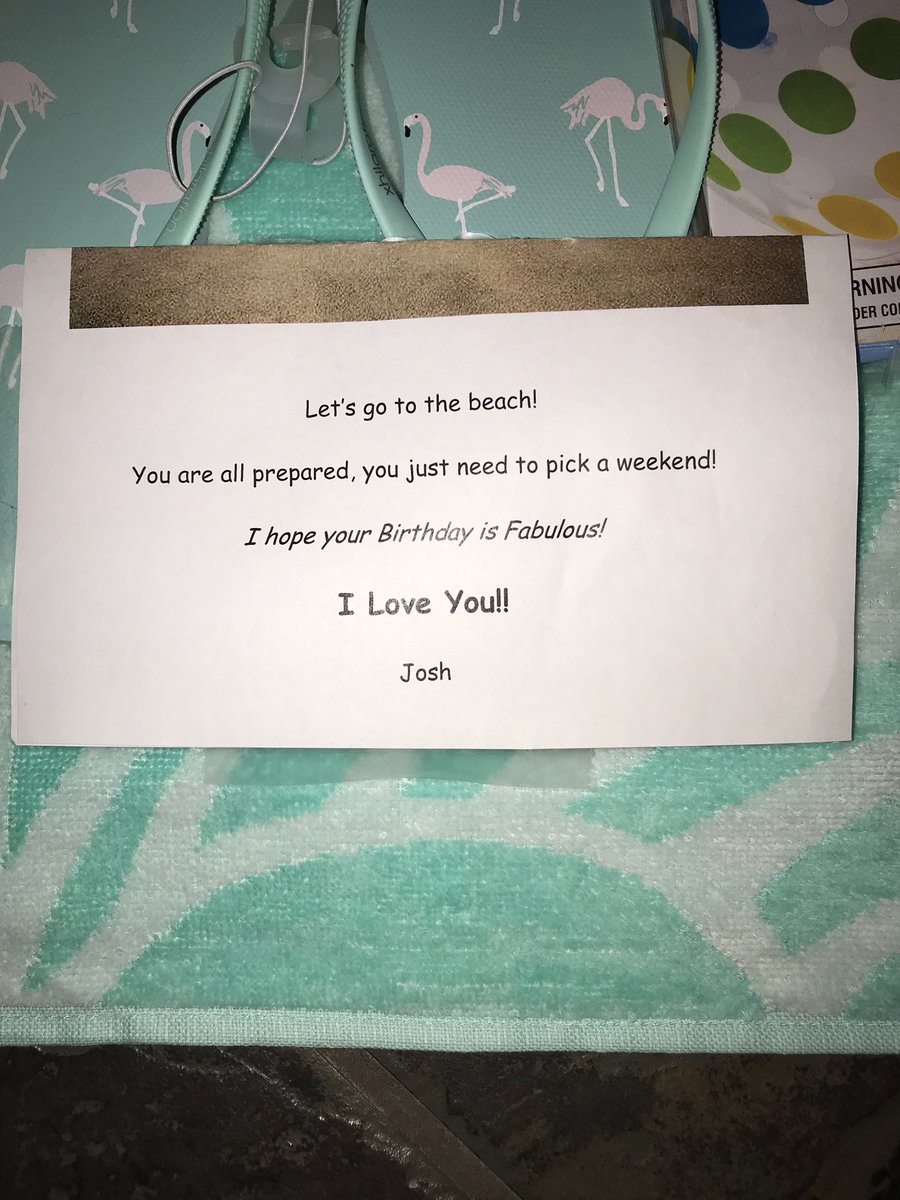 karlychampion1's tweet image. So, my boyfriend bought a new backpack for me &amp;amp; filled it with a bunch of “beachy” things and attached a note saying he’s taking me to the beach for my 21st birthday! We’ve been together over 2yrs and this is the 1st big trip we’ve taken just us 2 &amp;amp; Im so excited! I love you❤️