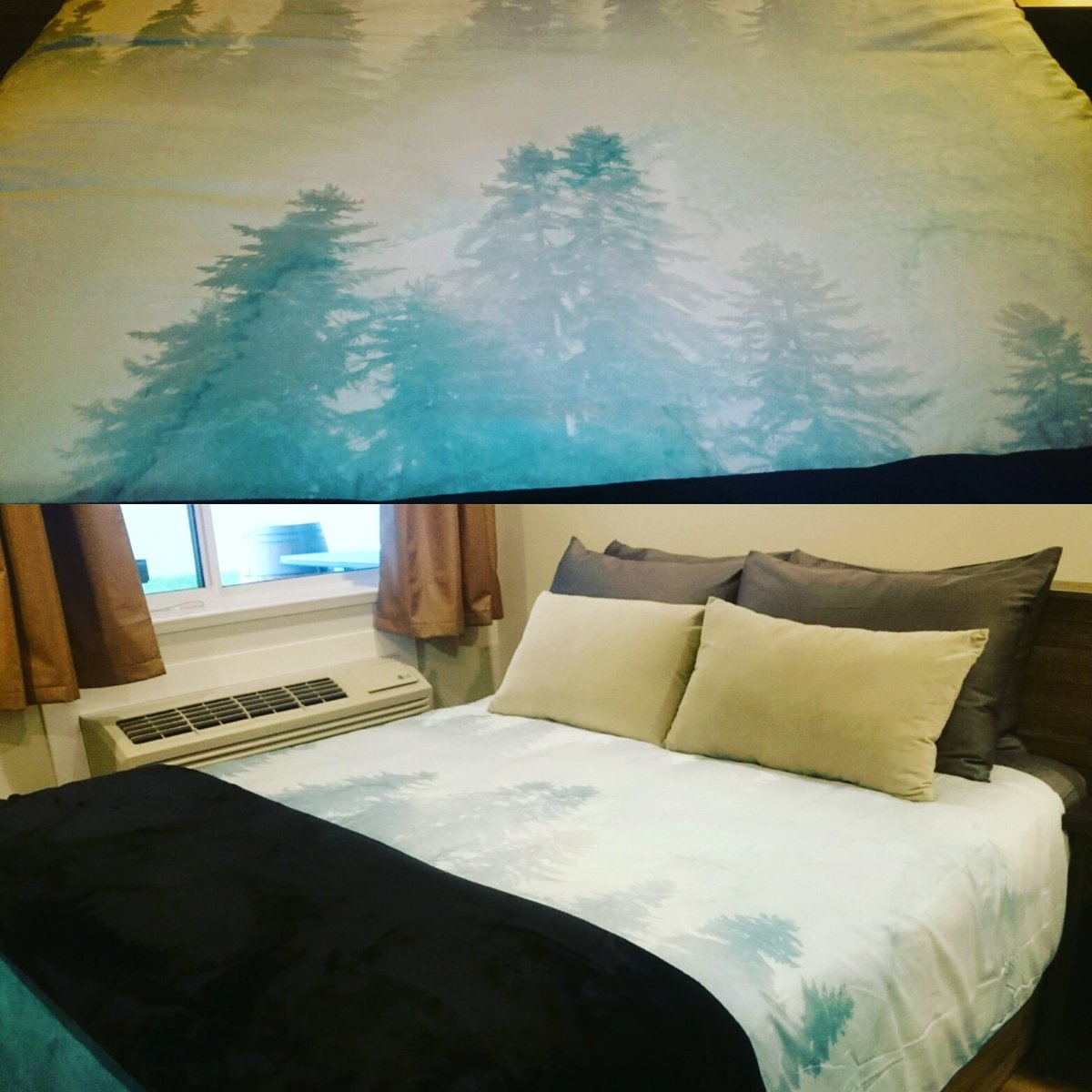 GallagherLake's tweet photo. Our lovely #new #linens have come in with new #duvetsets #blankets and #pillows, as well as some new #bed frames with #storage. 

#newstuff #upgrades #comfy #nicepattern #pinetree #bedsets #sleeptime https://t.co/dILhbvIomE