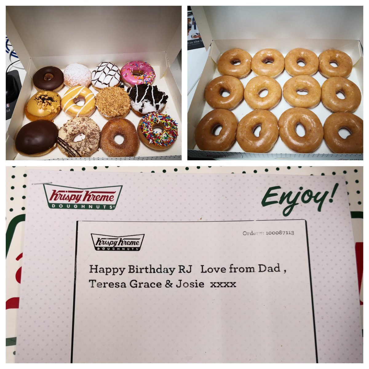 RJ_Goodthings's tweet photo. Feeling the birthday ❤️ (and unnecessary calories!) from the family... #BirthdayBoy #doughnutmornings #likeineedit https://t.co/J2QFqM3Fae