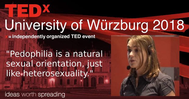 RichardSchlegl's tweet photo. TEDx uploaded a talk trying to normalize pedophilia. They since deleted it and are trying to scrub it from the net now.
https://t.co/unoqunKUxO
Would be a real inconvenience to these pedos if people kept distributing and talking about the video in question. #tedogate #qanon https://t.co/5IBWMiBPxV