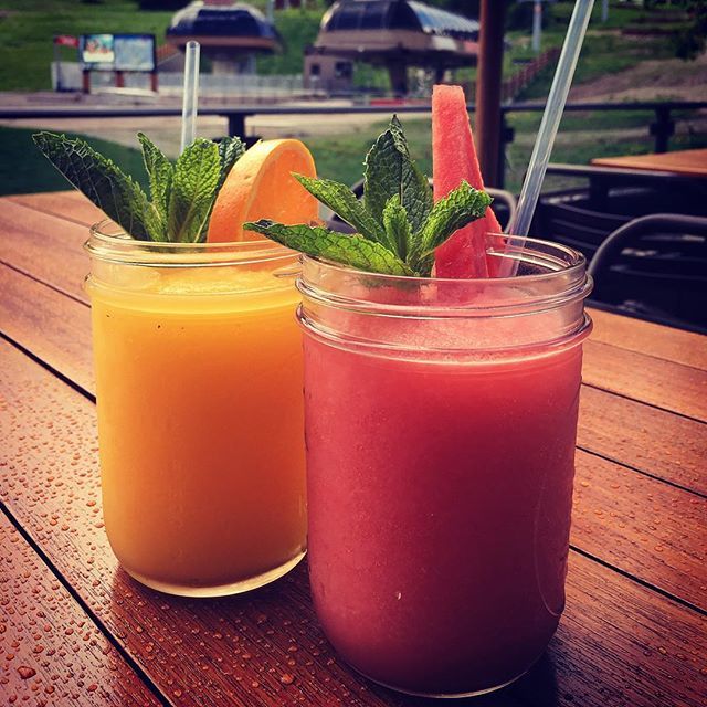 It's Sloshie season in Jackson Hole. Come slurp down our Slippery Watermelon and THB Crush out on the patio! #getsloshed #sloshieseason #thehandlebar #jacksonhole #summerdrinks #patiodrinks ift.tt/2t8WDfy