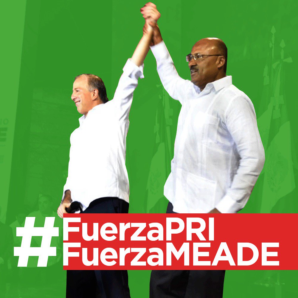brendaborunda's tweet photo. Este 1° de julio vamos a ganar no sólo porque tenemos al mejor candidato @JoseAMeadeK con las propuestas más claras, concretas y viables, sino porque somos el partido más fuerte y unido. #FuerzaPRIFuerzaMeade #VamosAGanar #Meade18 https://t.co/6Yl1zy6sRO