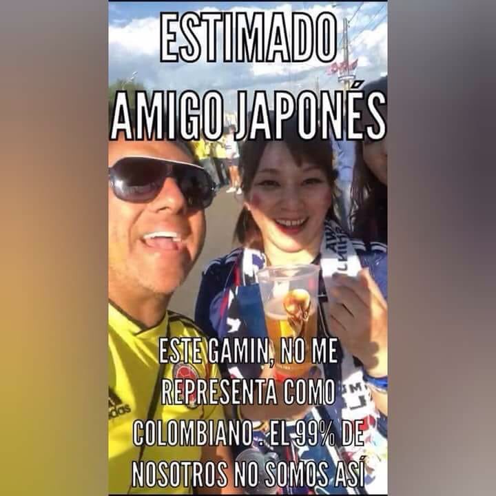 AndresCafeTrade's tweet photo. Mientras unos #Colombianos 🇨🇴 en #Rusia como ⁦@FCFSeleccionCol⁩ intentan hacer algo grande por su país, unos atarbanes muestran el poco amor que tienen por su país haciéndonos quedar mal! 🤦‍♂️ Qué pena con todo #Japón 🇯🇵 https://t.co/uyEHOdBqCL
