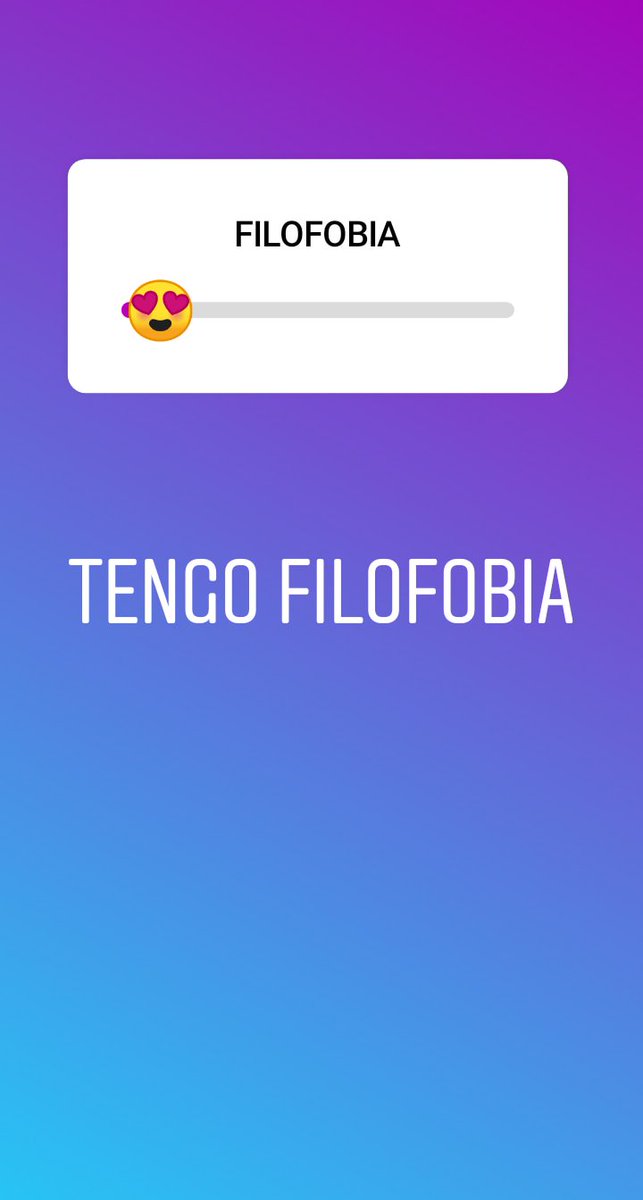 Tengo filofobia ...y tú?