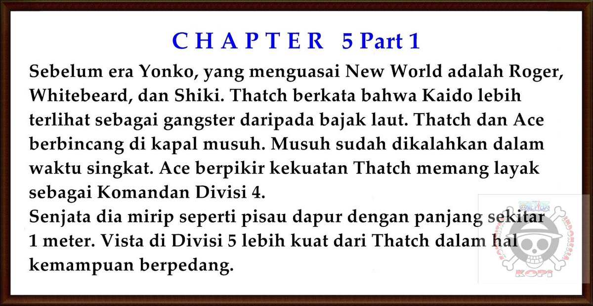 Supportmangaplus One Piece Novel A Vol 2 Chapter 5 Part 1 English Summary Thanks To Sandman Trans To Bahasa By Kopi T Co Aqamjacymr T Co Drkjcw7yxp