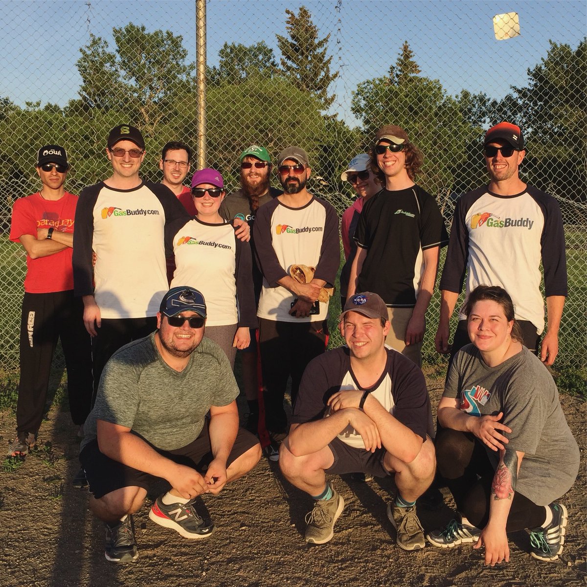 Obligatory end of season team photo ⚾️

#slopitch #yqr #lifeatgasbuddy