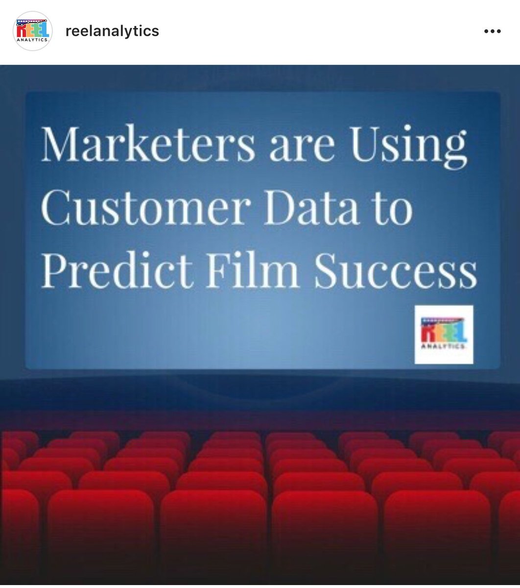 ReelAnalytics's tweet photo. #reelanalytics #filmfinance #atlfilm #georgiafilmbiz #FilmingInGA #GAChamber #FilmGeorgia #DataAnalytics
#FilmData
#DataEqualsMoney #americanfilmfestival #movies #theatre #video #movie #films #videos #actor #actress #cinema #amc #instamovies #moviestar #hollywood #instagood https://t.co/PjqCav7nqc