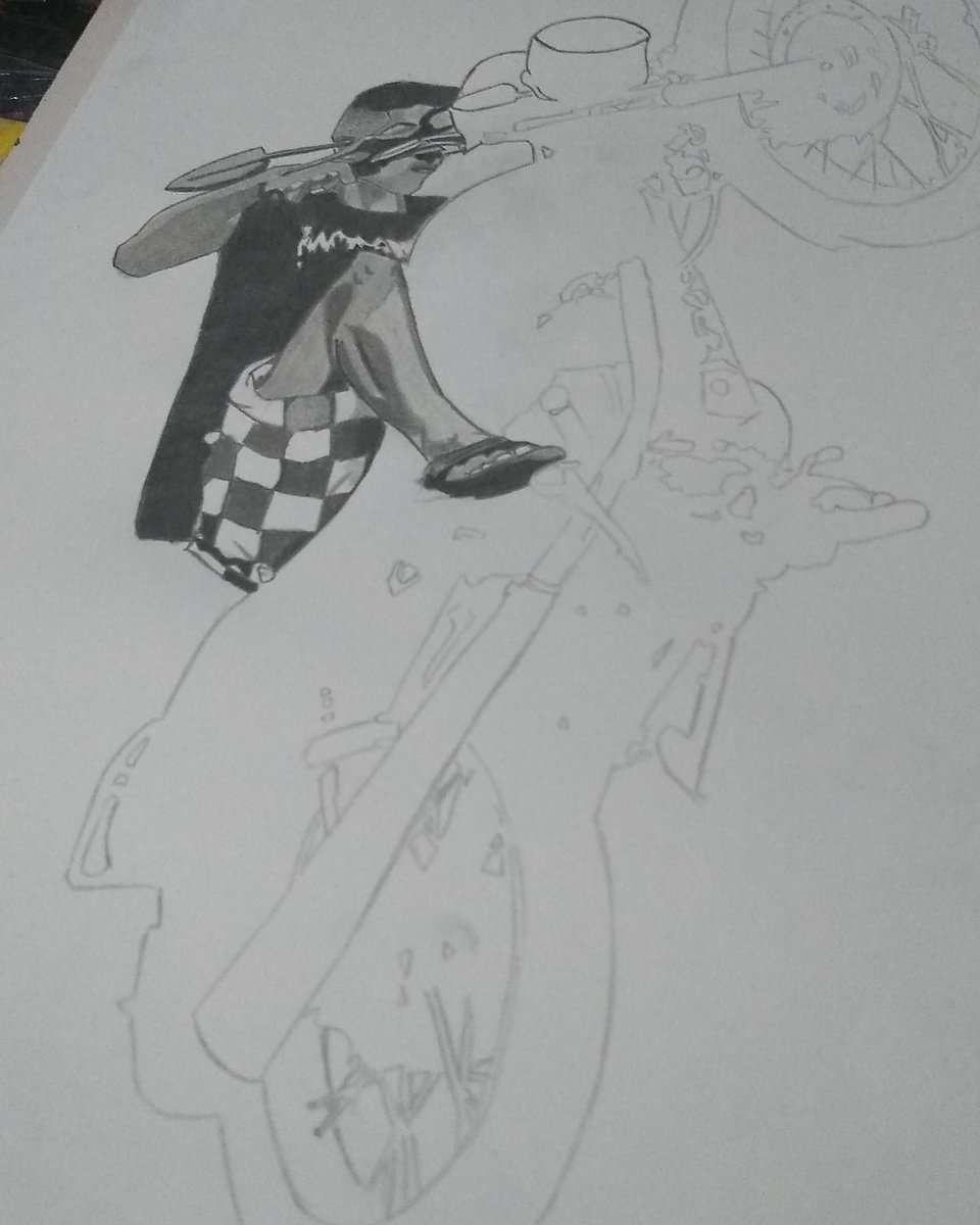 moto grau desenho