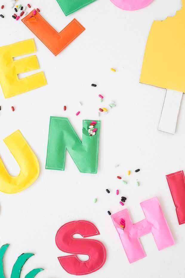 Just Pinned to Party Time: DIY Letter Favor Pouches | eHow Crafts | eHowColored paper (Regular computer paper weight, not cardstock) wax paper lined Wax paper Scissors Sewing machine Candy or confetti for filling ift.tt/2K1hX0a
