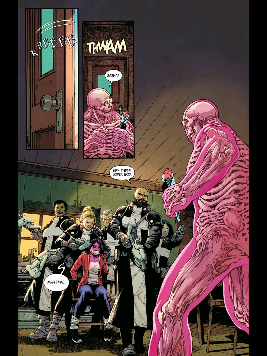 WeaponXKP21's tweet image. Damn Purifiers. Can't even let the kid have a date. I'm just glad she wasn't playing him like I originally thought. But damn, let the kid have one good day! #OldManLogan #Issue49