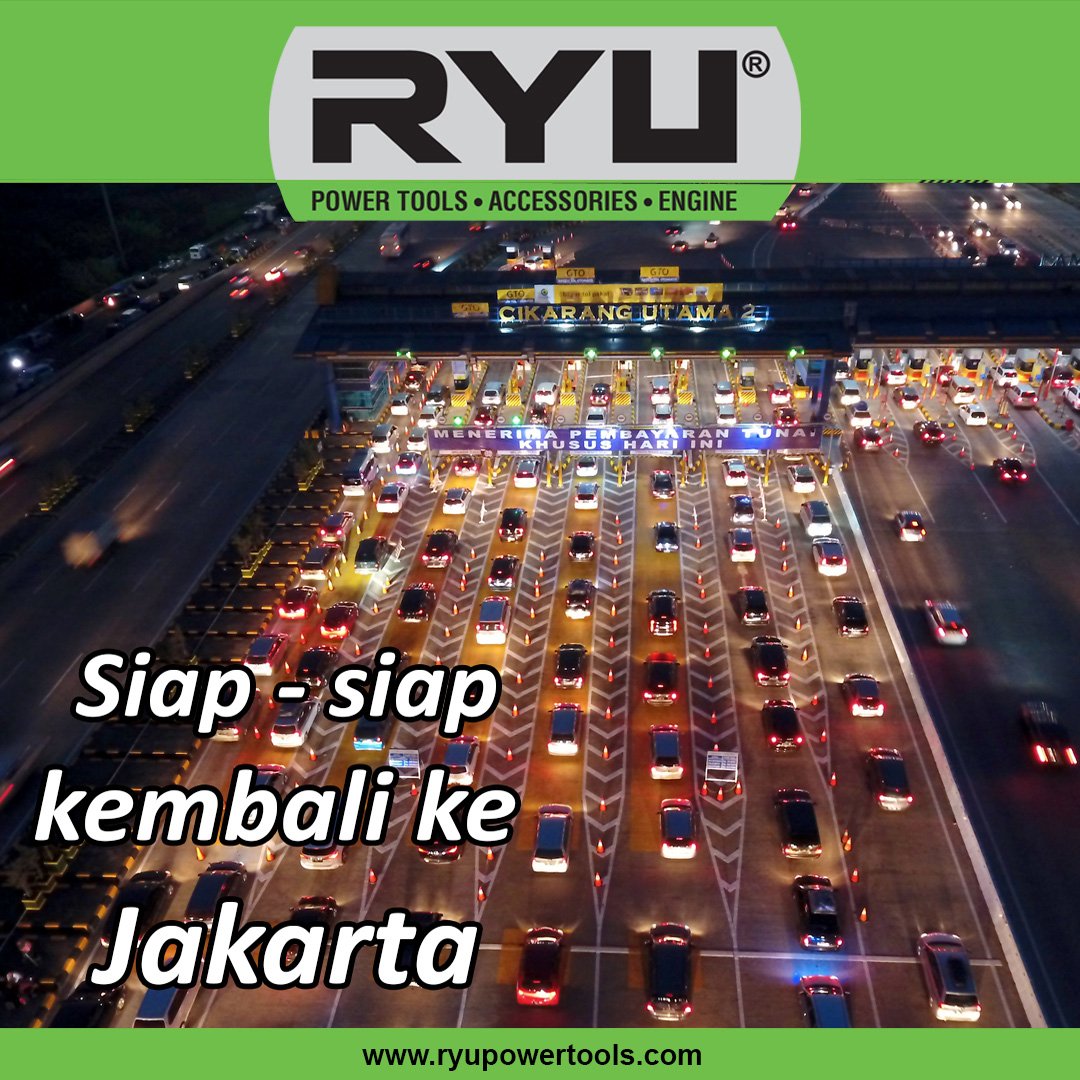 Ryupowertools's tweet photo. Bagi kalian yang mau balik ke Jakarta setelah berlebaran di kampung halaman untuk dapat selalu berhati-hati dan selalu menjaga keselamatan berkendara. https://t.co/ninE8HRm5T