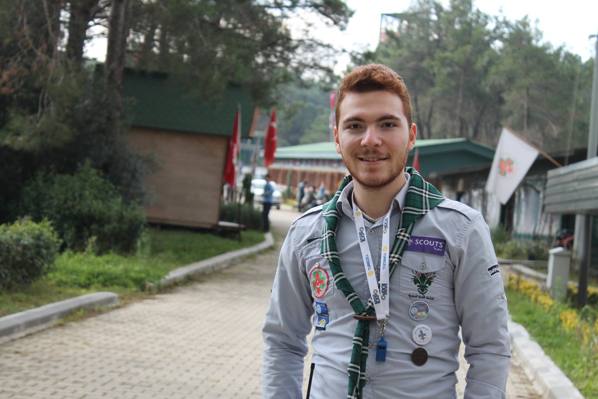 worldscouting's tweet photo. Meet Majd 👋

His Scout hut in Homs was his 2nd home.

When he fled Syria, he thought his Scouting days were over.

But then he settled in Turkey and had a magical idea to help other young refugees cope. 

🎺 Read his story: https://t.co/DvrvXl9CJD  #WorldRefugeeDay https://t.co/9PFYTuWxmn
