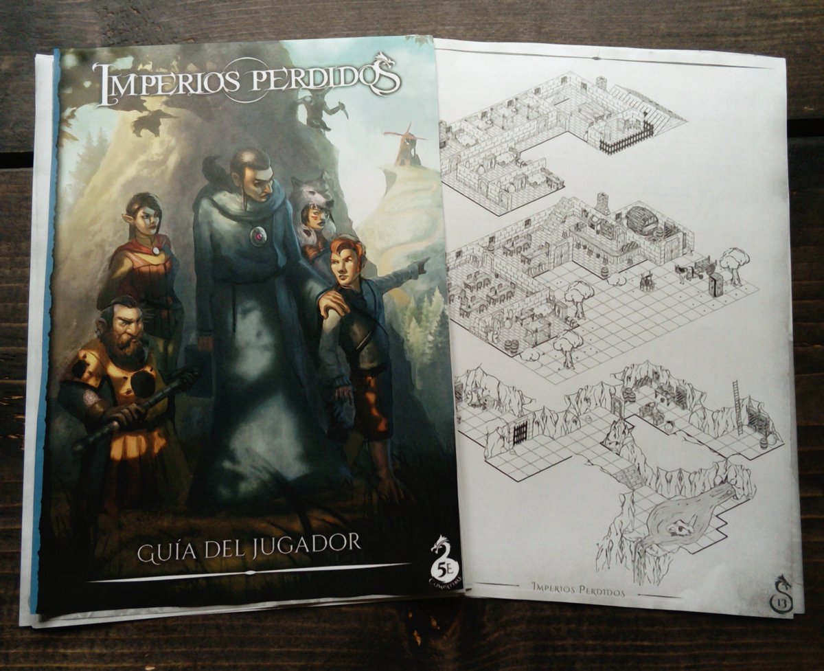 hobbytekim's tweet photo. The great guys at @holocubierta are making a brand new adventure path in Spanish for #dnd5e called "Imperios Perdidos" ("Lost Empires").

For #FreeRPGDay they released the Player's Guide PDF for free, and I'm so proud to see that it contains a great Dungeon Builder map :D https://t.co/MhWDarH7lh