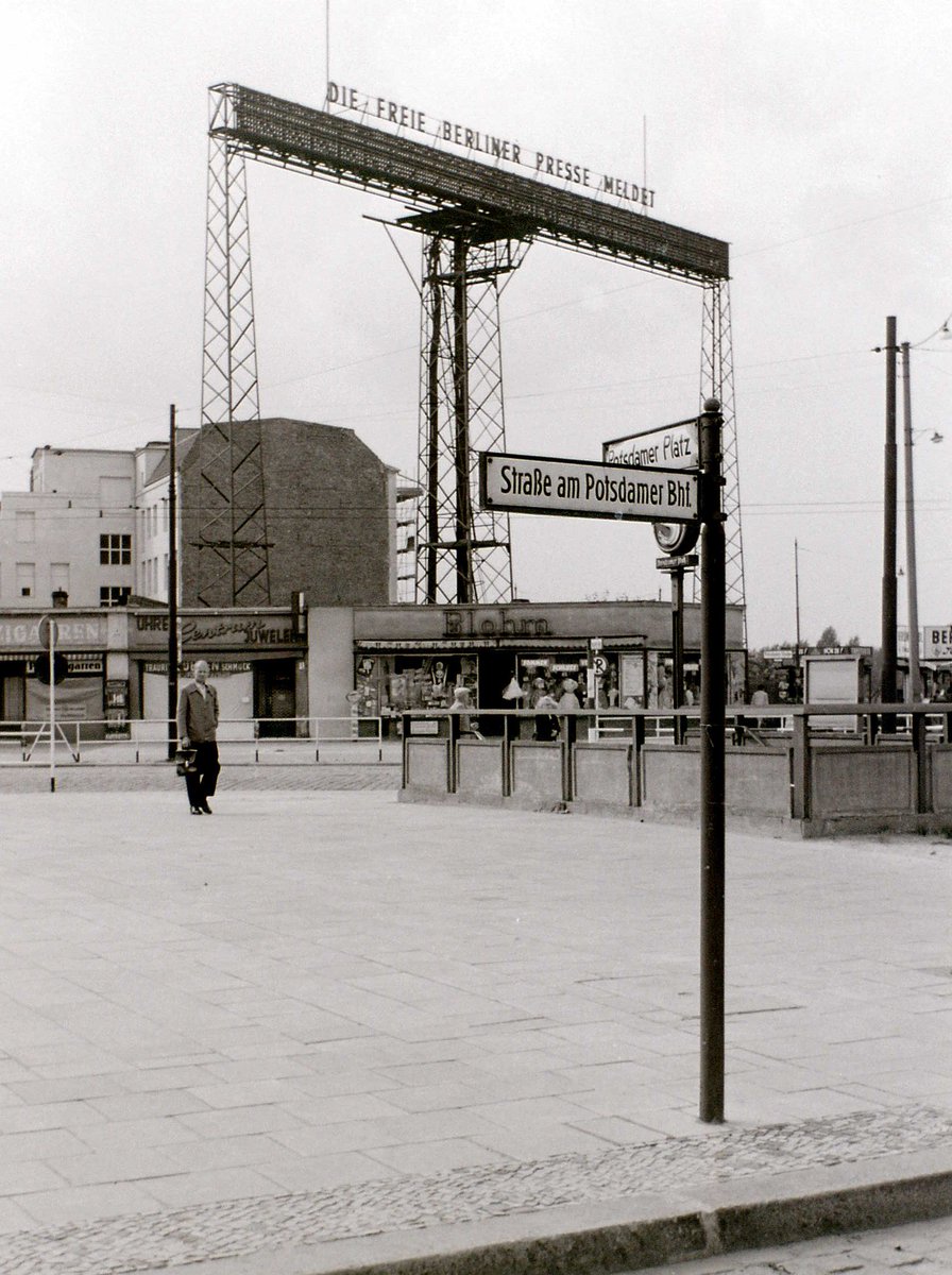 Allan Hailstone Berlin Potsdamer Platz Seen From East Berlin 3 August 1960 Previously Unpublished And Not In My Book The White Railings Behind The Man Form The Sector Border The