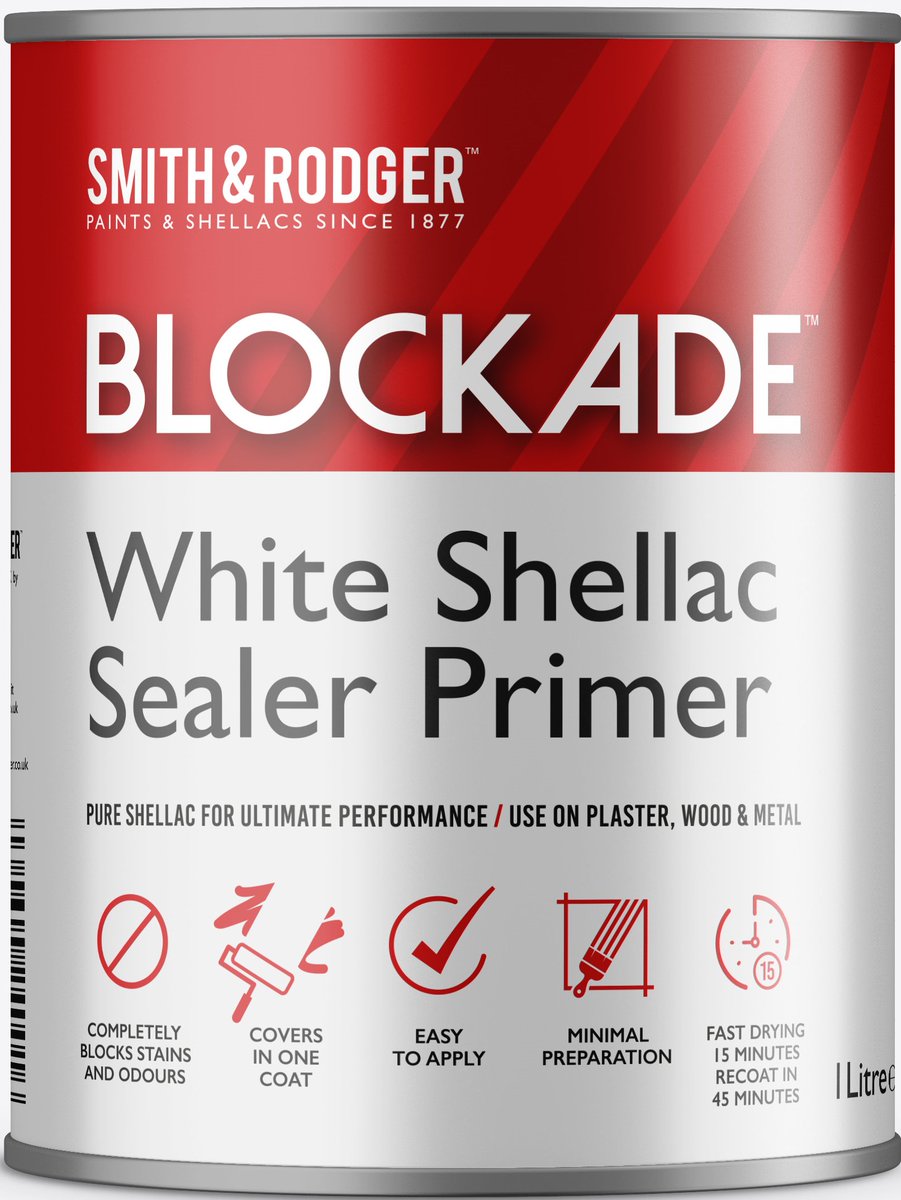 Smith_Rodger's tweet photo. BLOCKADE™ is now available online @thepaintshed . UK wide delivery through the following link https://t.co/qz58ioxW5b #blockade #shellacprimer #thepaintshed #smithandrodger https://t.co/XsjPoH96AC