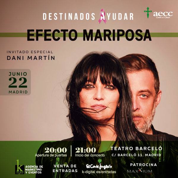 Dani Martín (@_danielmartin_) on Twitter photo El viernes estaré cantando con mis amigos de <a href="/EF_MARIPOSA/">Efecto Mariposa</a> y con mi familia de <a href="/AttractionEV/">Attraction Management & Events</a> porque me apetece y por una buena causa @aecc_es!!! Entradas en eventbrite.es/e/entradas-des… El viernes estaré cantando con mis amigos de <a href="/EF_MARIPOSA/">Efecto Mariposa</a> y con mi familia de <a href="/AttractionEV/">Attraction Management & Events</a> porque me apetece y por una buena causa @aecc_es!!! Entradas en eventbrite.es/e/entradas-des…