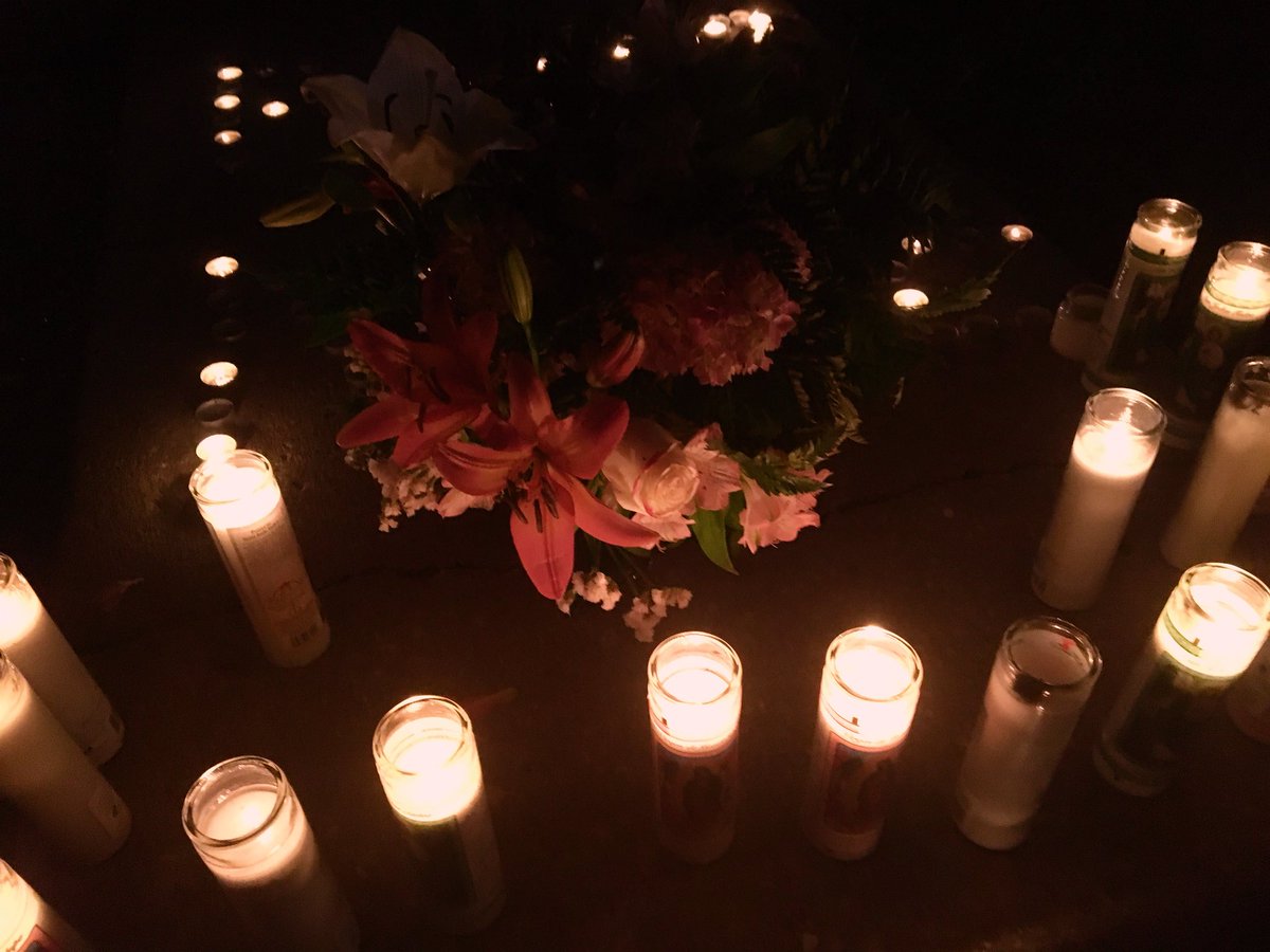 ecogden2's tweet photo. A vigil was held tonight for the three men who were murdered at Fairview Apartments in Bloomington on Monday afternoon. There was a lot of grief and sorrow but many light and peaceful moments too. https://t.co/zK97YFH8Pb